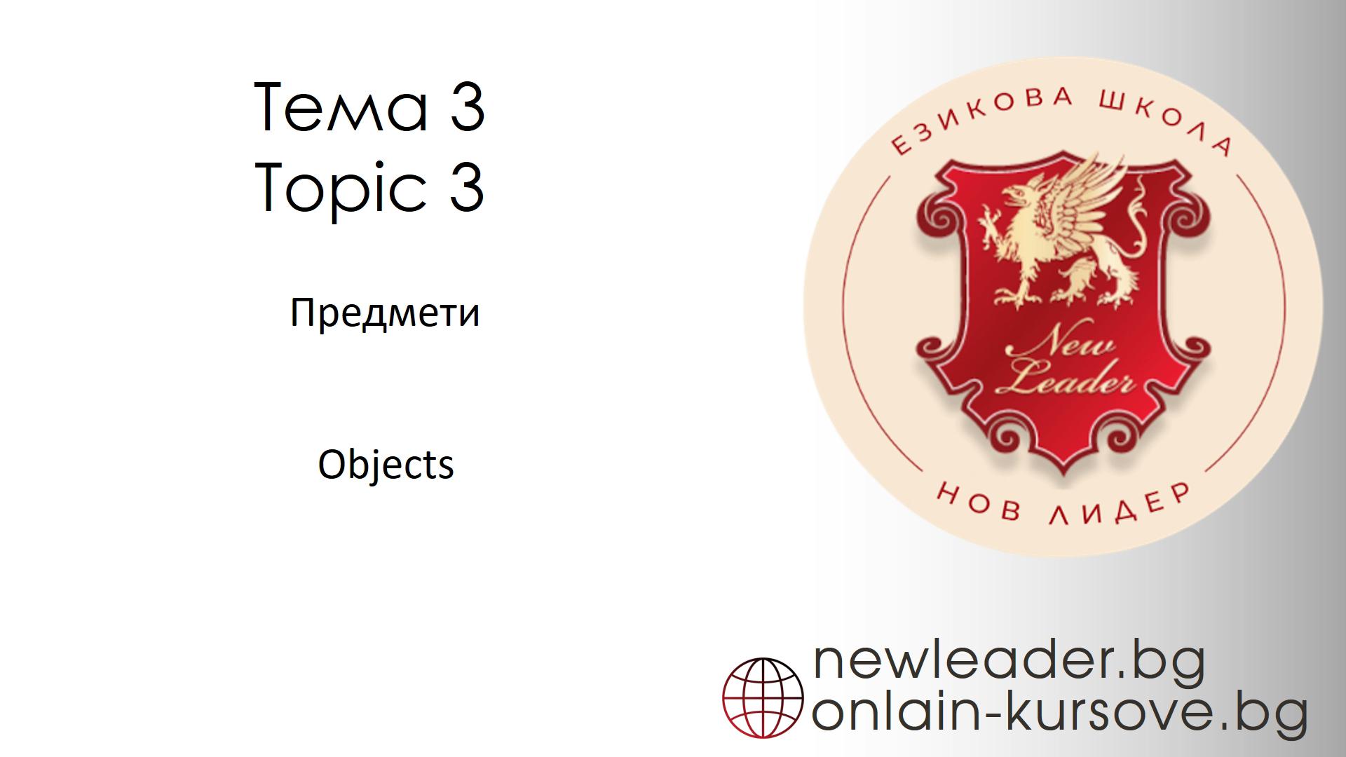 Тема 3 - Предмети 